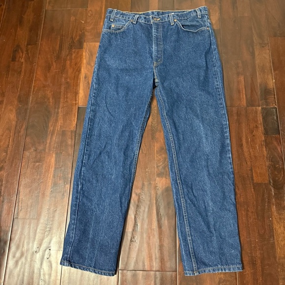 Vintage Levi 505 Jeans Men’s Size 38x32 Regular Fit Straight Leg 90s Orange Tab - Picture 2 of 10